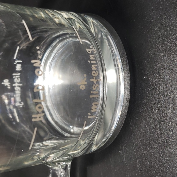 "Don't Speak" Coffee Cup/Tea Mug Measurement Calibrated Glass - Picture 2 of 5